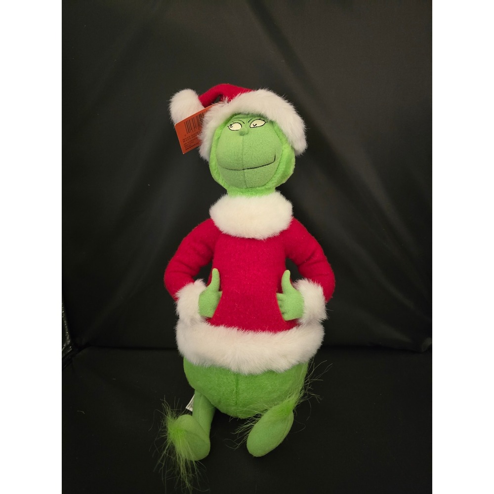 Hallmark Dr Seuss The Grinch Plush Santa Suit Christmas Stuffed Toy XPF5353